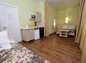 Мини-квартира-студия с кухней и патио на 3 места